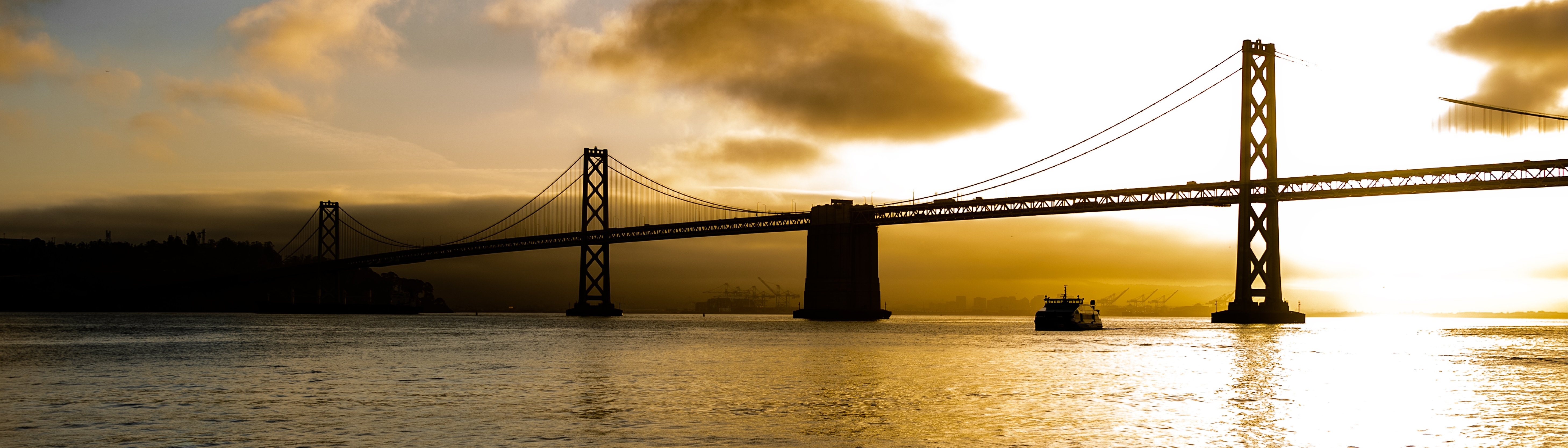 Bay Bridge in Gold and Blue banner